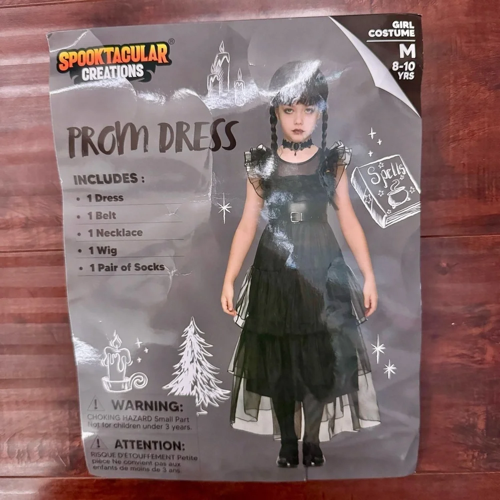 Spooktacular Creations Wednesday Prom Dress M (8-10)